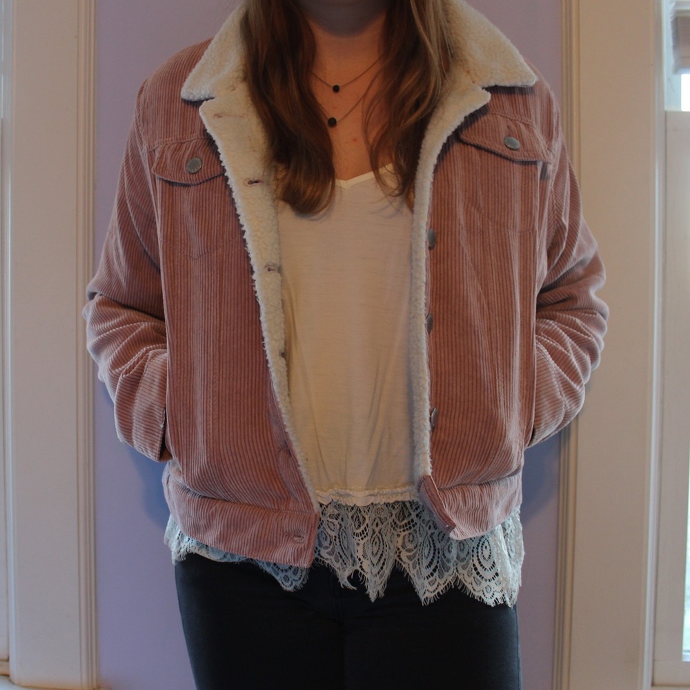 Pink corduroy jacket